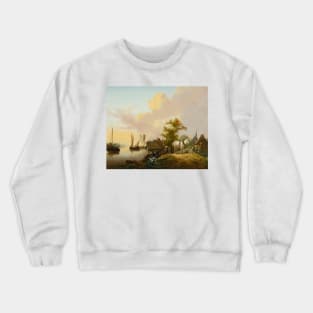 Peasants Unloading Cargo by Jan van Os Crewneck Sweatshirt